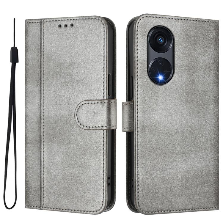 For OPPO A1 Pro 5G / Reno8 T 5G Global Line Splicing Buckle Retro Leather Phone Case