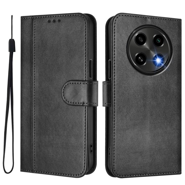 For OPPO A2 Pro 5G / F27 Pro 5G Line Splicing Buckle Retro Leather Phone Case