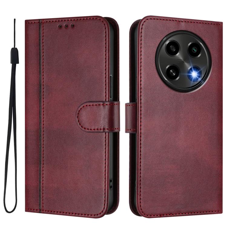 For OPPO A2 Pro 5G / F27 Pro 5G Line Splicing Buckle Retro Leather Phone Case