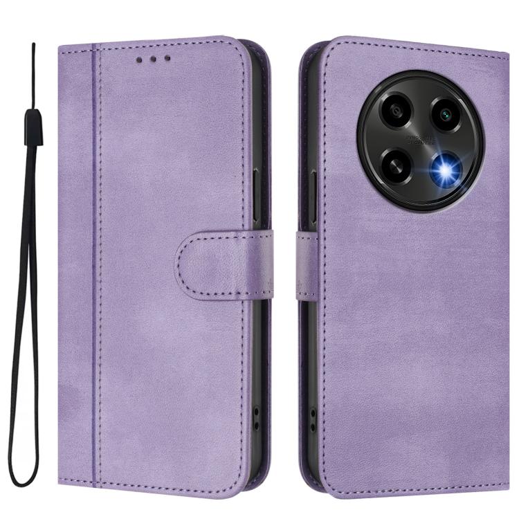 For OPPO A2 Pro 5G / F27 Pro 5G Line Splicing Buckle Retro Leather Phone Case