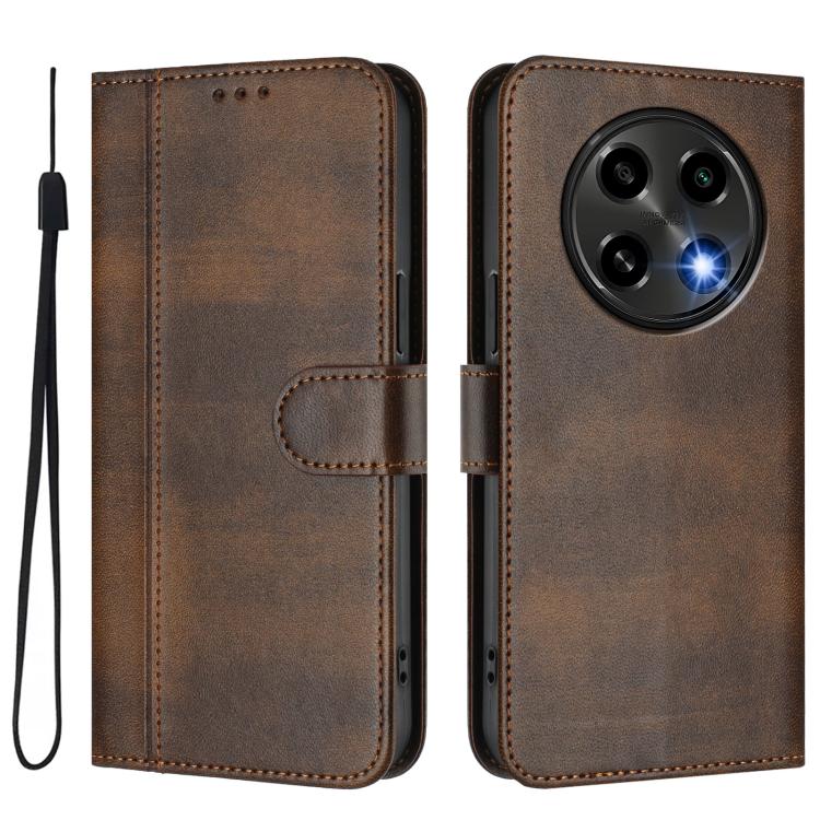 For OPPO A2 Pro 5G / F27 Pro 5G Line Splicing Buckle Retro Leather Phone Case
