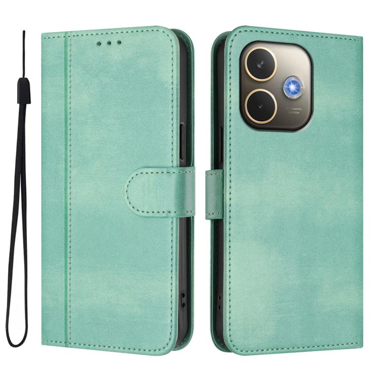 For OPPO A5 Pro 5G Global Line Splicing Buckle Retro Leather Phone Case