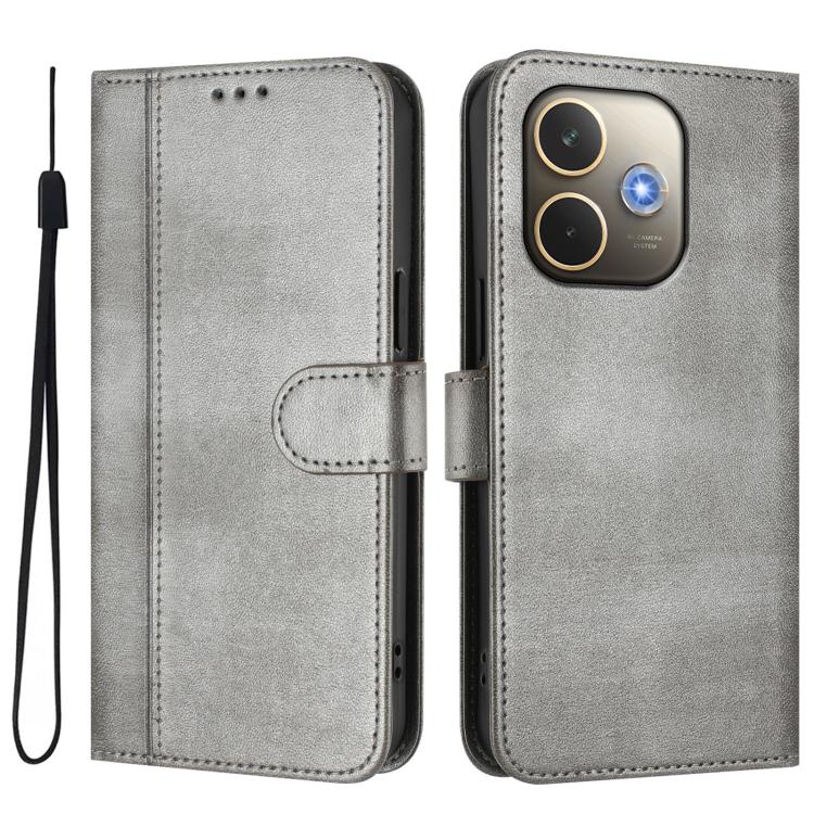 For OPPO A5 Pro 5G Global Line Splicing Buckle Retro Leather Phone Case