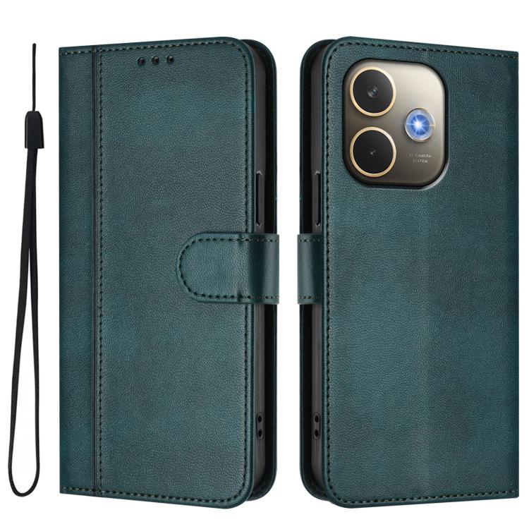 For OPPO A5 Pro 5G Global Line Splicing Buckle Retro Leather Phone Case