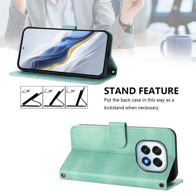For OPPO F29 5G Global Line Splicing Buckle Retro Leather Phone Case