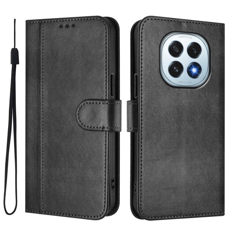 For OPPO F29 5G Global Line Splicing Buckle Retro Leather Phone Case