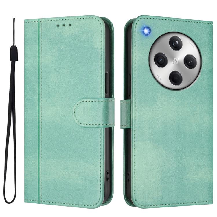 For OPPO Find X8 5G Line Splicing Buckle Retro Leather Phone Case