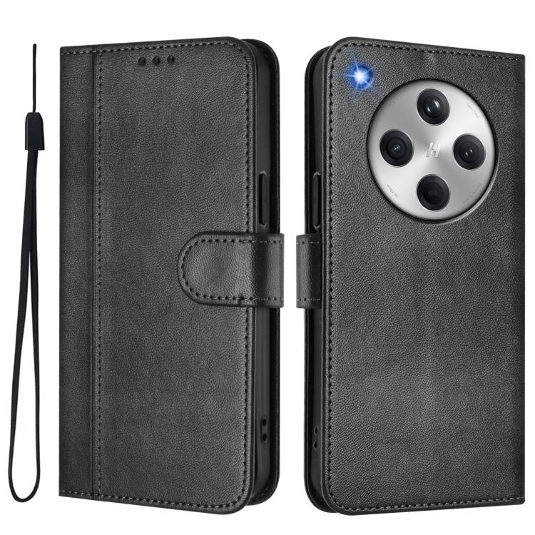 For OPPO Find X8 5G Line Splicing Buckle Retro Leather Phone Case