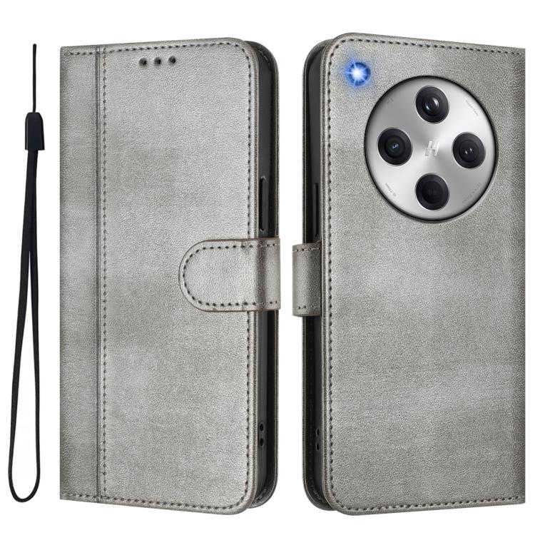 For OPPO Find X8 5G Line Splicing Buckle Retro Leather Phone Case