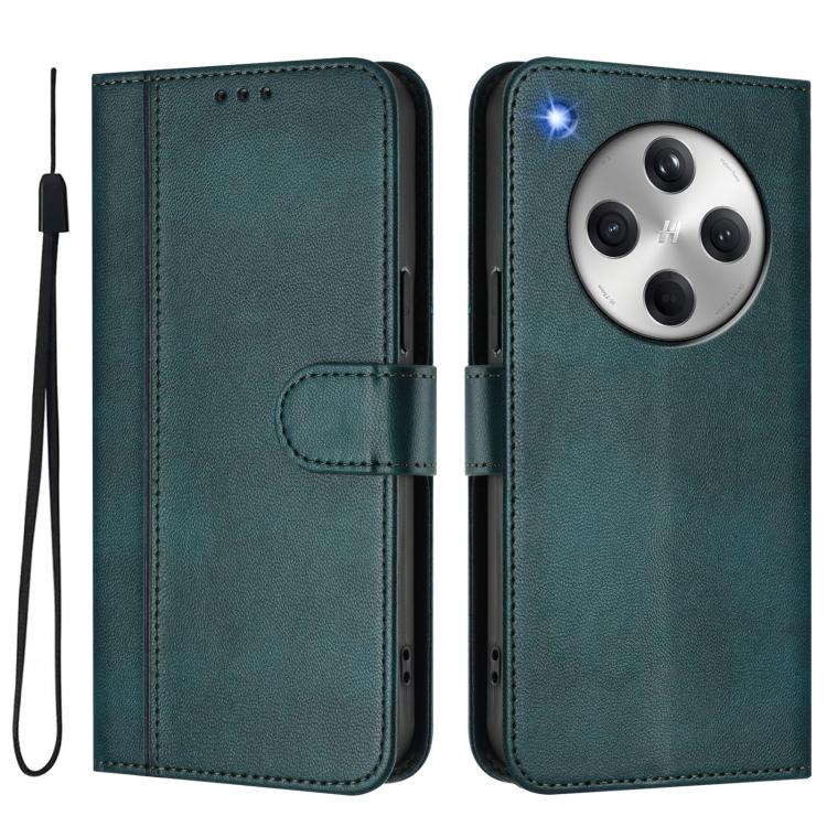 For OPPO Find X8 5G Line Splicing Buckle Retro Leather Phone Case