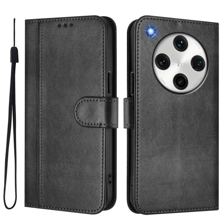 For OPPO Find X8 Pro 5G Line Splicing Buckle Retro Leather Phone Case