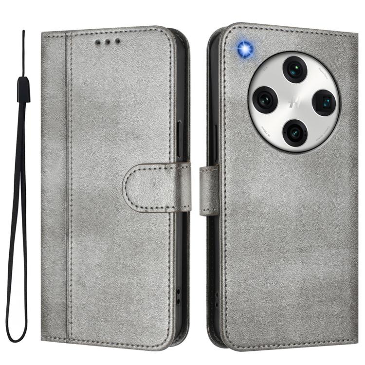 For OPPO Find X8 Pro 5G Line Splicing Buckle Retro Leather Phone Case