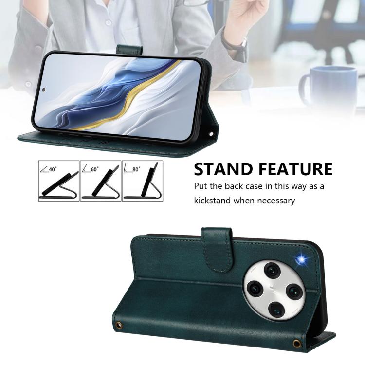 For OPPO Find X8 Pro 5G Line Splicing Buckle Retro Leather Phone Case