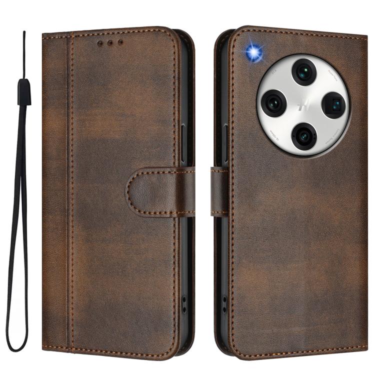 For OPPO Find X8 Pro 5G Line Splicing Buckle Retro Leather Phone Case