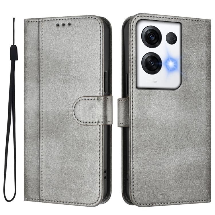 For OPPO Reno8 Pro 5G Global Line Splicing Buckle Retro Leather Phone Case