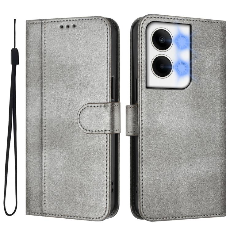 For OPPO Reno9 5G / Reno9 Pro 5G Line Splicing Buckle Retro Leather Phone Case