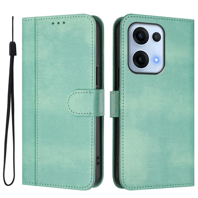 For OPPO Reno13 Pro 5G Global Line Splicing Buckle Retro Leather Phone Case