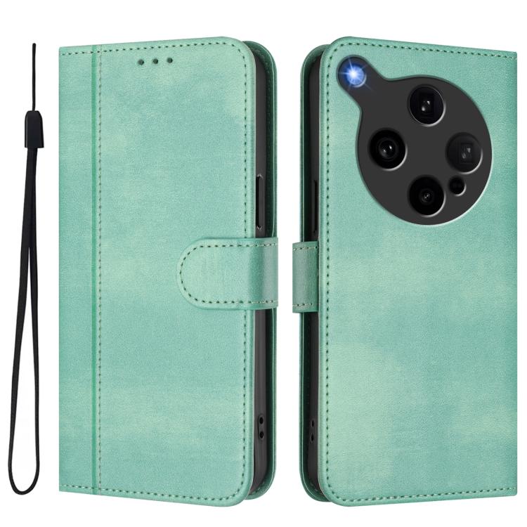 For OPPO Find X8 Ultra 5G Line Splicing Buckle Retro Leather Phone Case