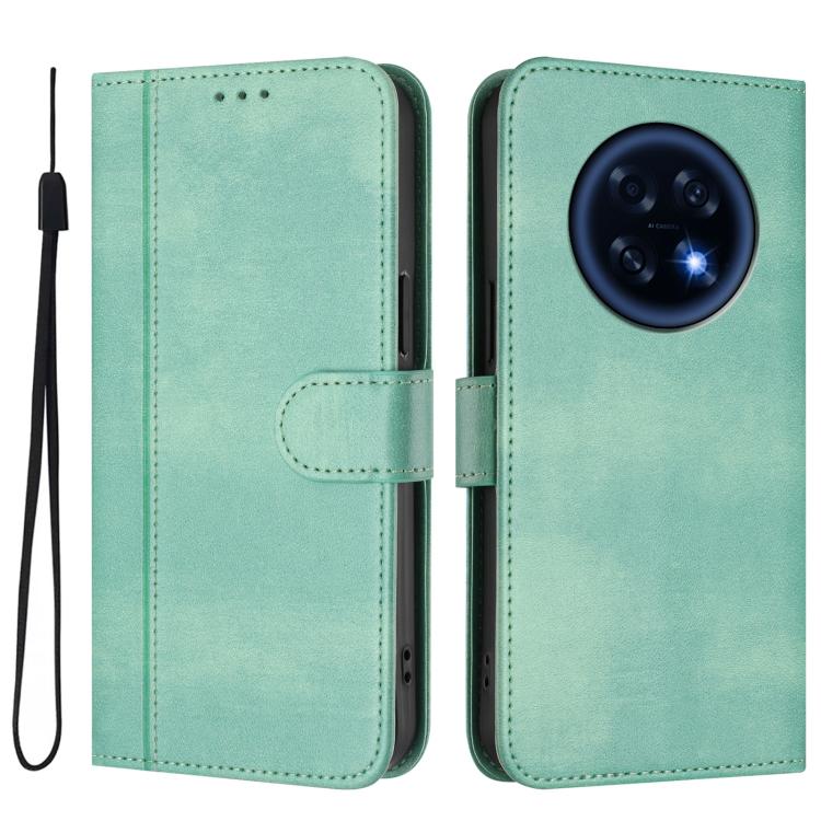 For OPPO A6 GT 5G Line Splicing Buckle Retro Leather Phone Case