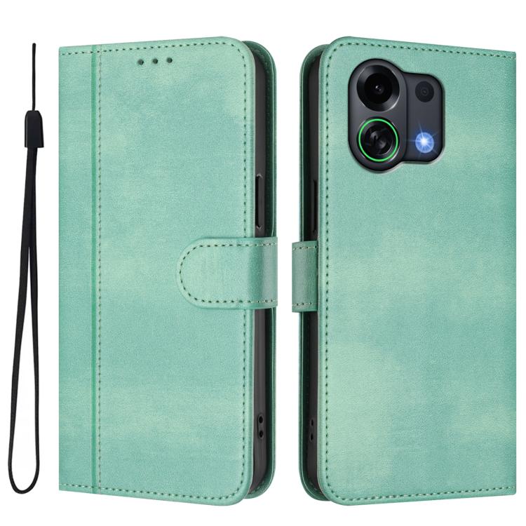 For OPPO K13 Turbo / K13 Turbo Pro Line Splicing Buckle Retro Leather Phone Case