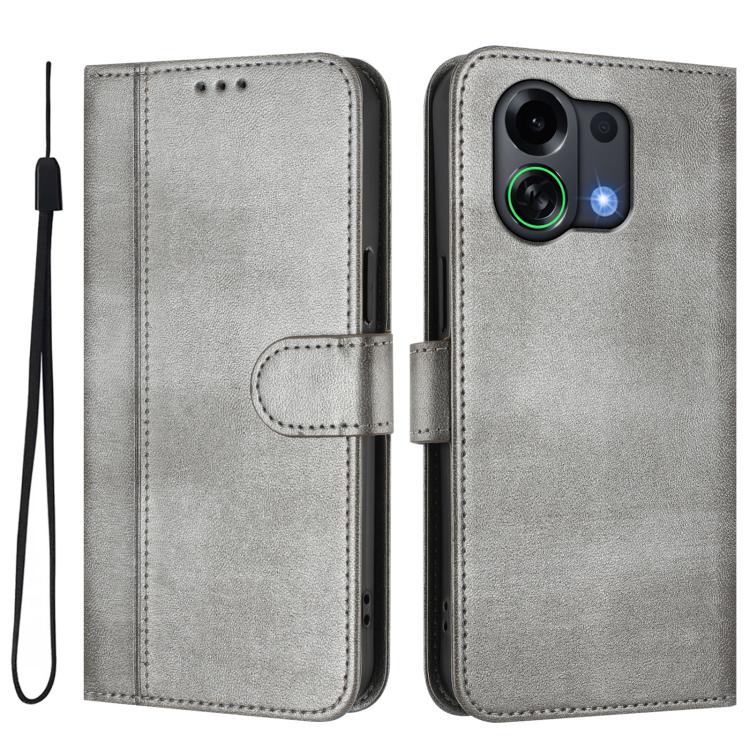 For OPPO K13 Turbo / K13 Turbo Pro Line Splicing Buckle Retro Leather Phone Case