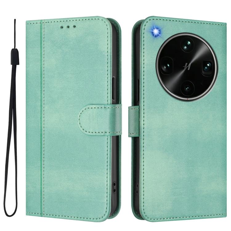 For OPPO Find X9 Ultra Line Splicing Buckle Retro Leather Phone Case