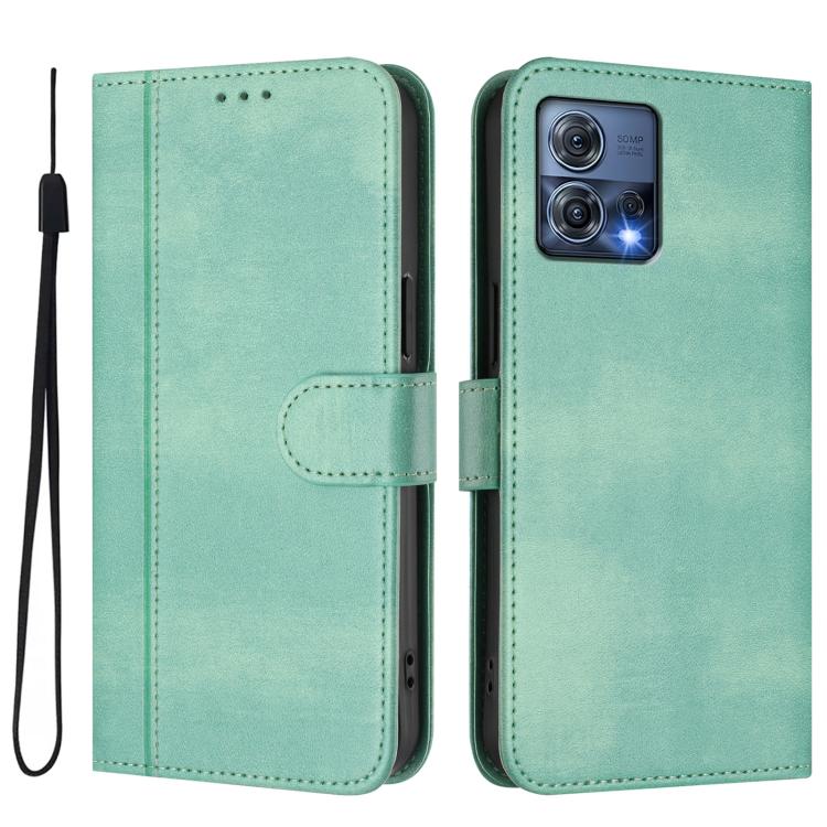 For Motorola Edge 30 Fusion / Moto S30 Pro Line Splicing Buckle Retro Leather Phone Case