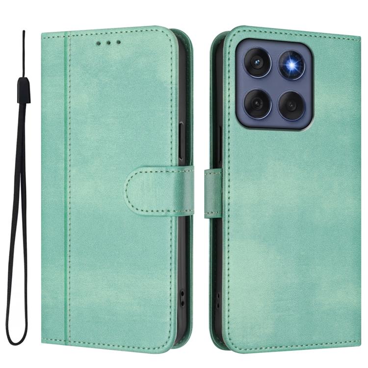 For Motorola Edge 60 Fusion Line Splicing Buckle Retro Leather Phone Case