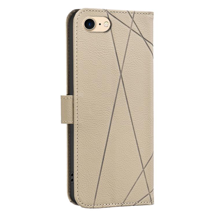 For iPhone 6 / 7 / 8 / SE Geometric Pattern RFID Leather Phone Case