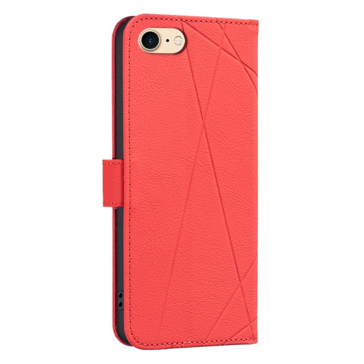 For iPhone 6 / 7 / 8 / SE Geometric Pattern RFID Leather Phone Case
