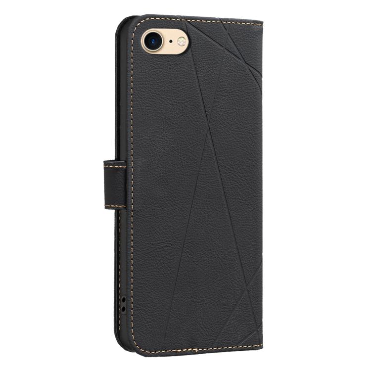 For iPhone 6 / 7 / 8 / SE Geometric Pattern RFID Leather Phone Case