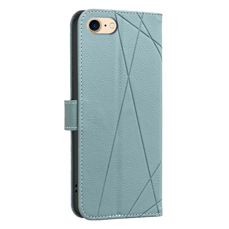 For iPhone 6 / 7 / 8 / SE Geometric Pattern RFID Leather Phone Case