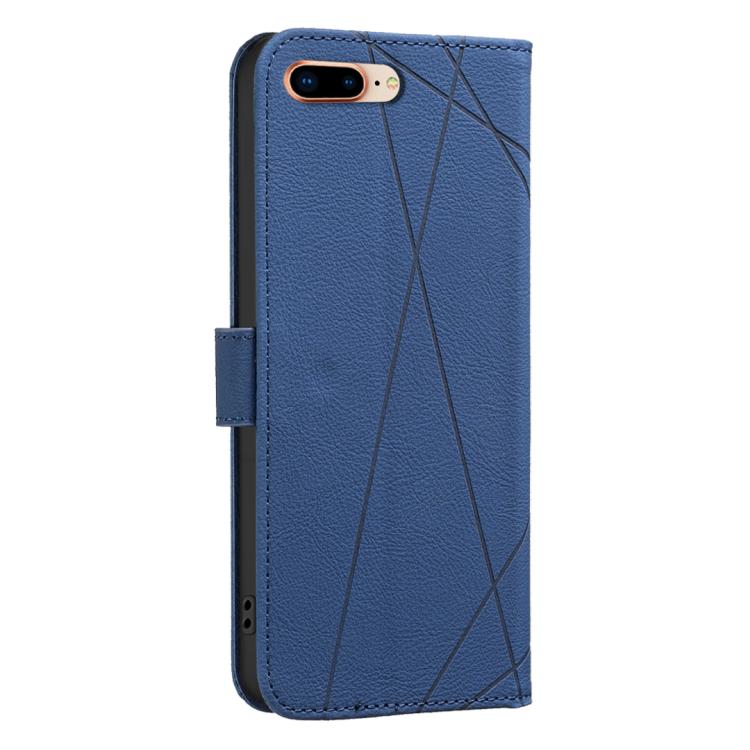 For iPhone 6 Plus / 7 Plus / 8 Plus Geometric Pattern RFID Leather Phone Case