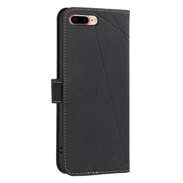 For iPhone 6 Plus / 7 Plus / 8 Plus Geometric Pattern RFID Leather Phone Case