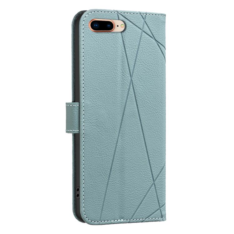 For iPhone 6 Plus / 7 Plus / 8 Plus Geometric Pattern RFID Leather Phone Case