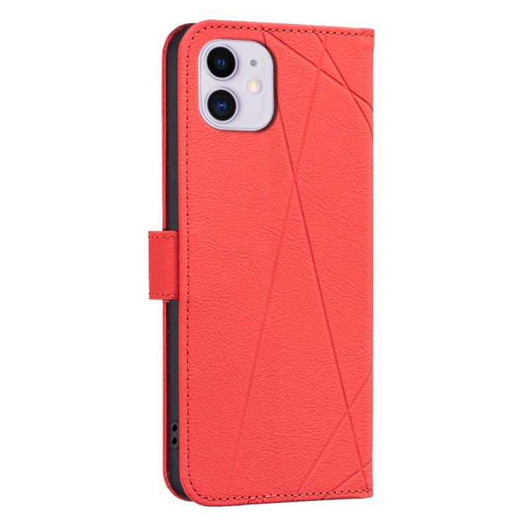For iPhone 11 Geometric Pattern RFID Leather Phone Case