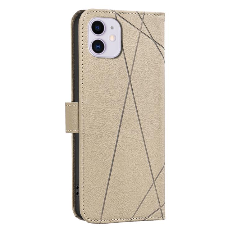 For iPhone 12 / 12 Pro Geometric Pattern RFID Leather Phone Case