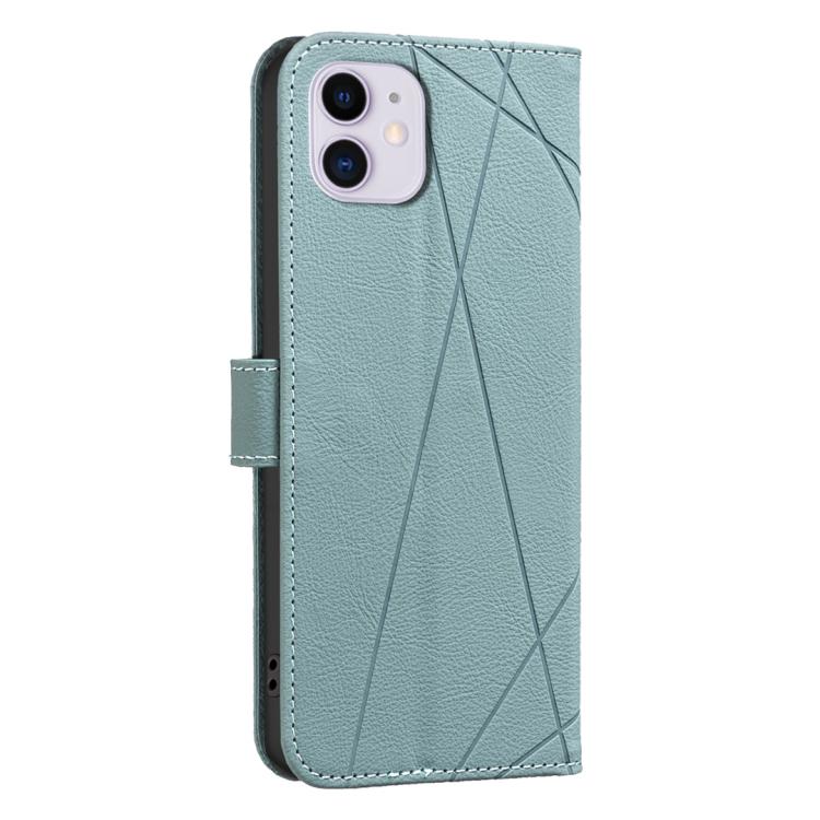 For iPhone 12 / 12 Pro Geometric Pattern RFID Leather Phone Case