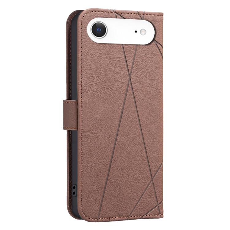For iPhone Air Geometric Pattern RFID Leather Phone Case