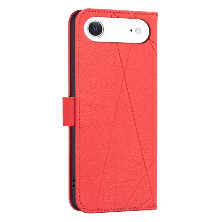 For iPhone Air Geometric Pattern RFID Leather Phone Case