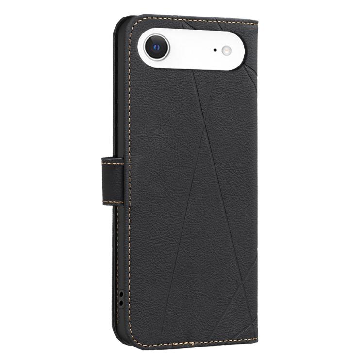 For iPhone Air Geometric Pattern RFID Leather Phone Case