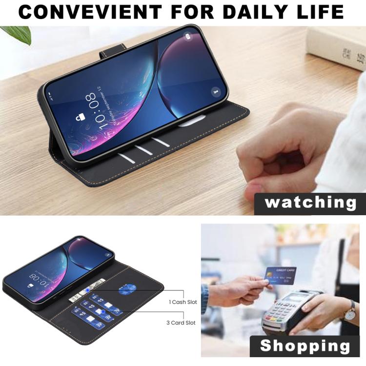 For iPhone 17 Pro Geometric Pattern RFID Leather Phone Case
