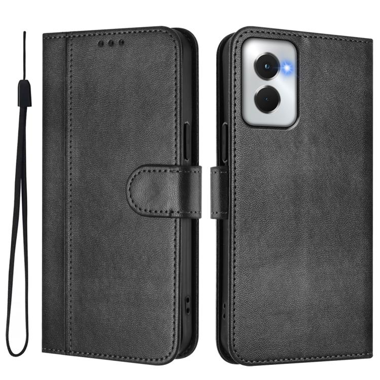 For Motorola Moto G Power 5G 2024 Line Splicing Buckle Retro Leather Phone Case