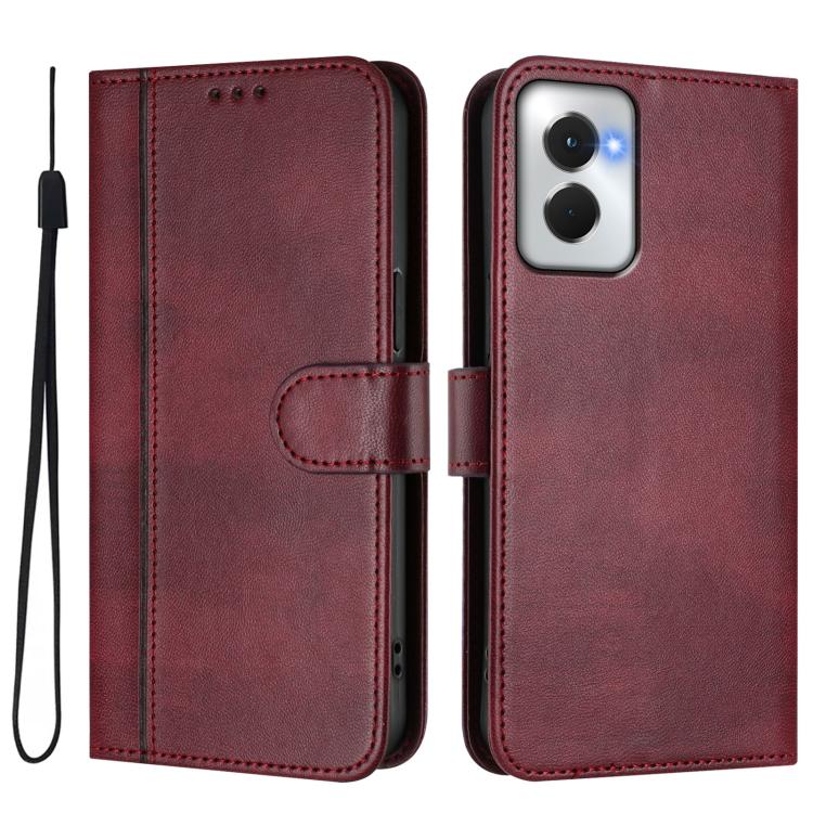 For Motorola Moto G Power 5G 2024 Line Splicing Buckle Retro Leather Phone Case
