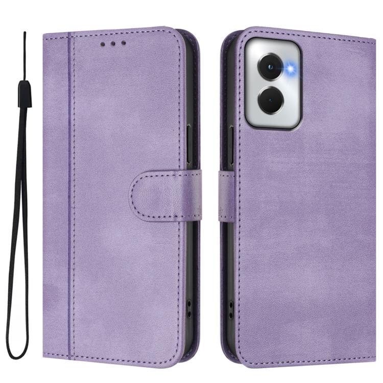 For Motorola Moto G Power 5G 2024 Line Splicing Buckle Retro Leather Phone Case