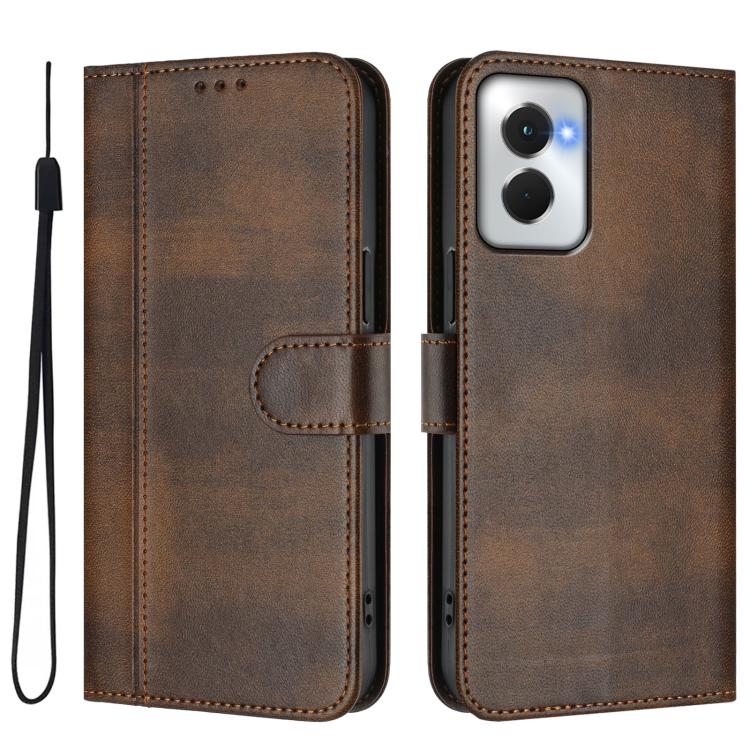 For Motorola Moto G Power 5G 2024 Line Splicing Buckle Retro Leather Phone Case