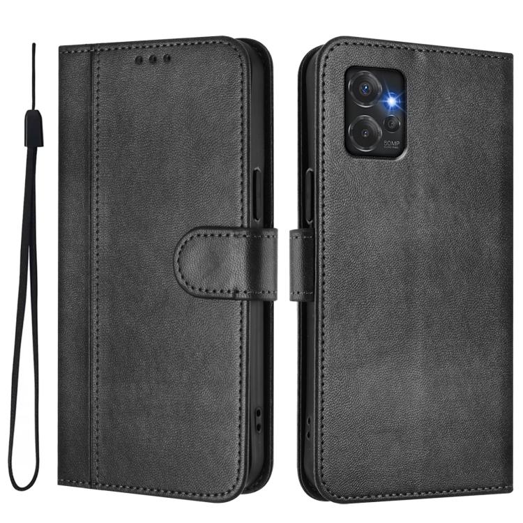 For Motorola Moto G Power 2023 5G Line Splicing Buckle Retro Leather Phone Case
