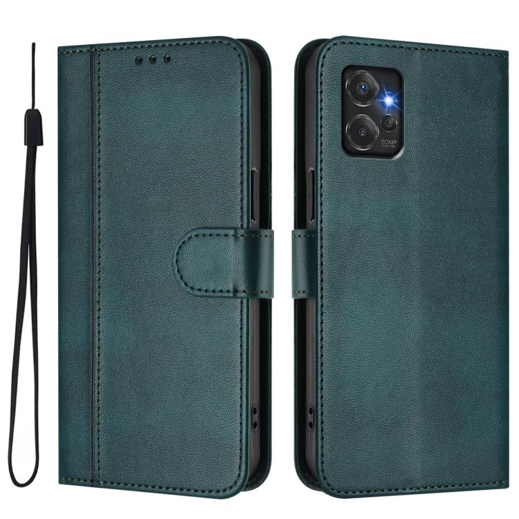For Motorola Moto G Power 2023 5G Line Splicing Buckle Retro Leather Phone Case
