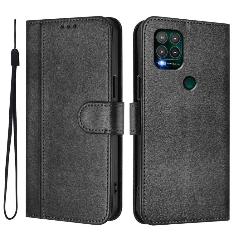 For Motorola Moto G Stylus 5G 2021 Line Splicing Buckle Retro Leather Phone Case