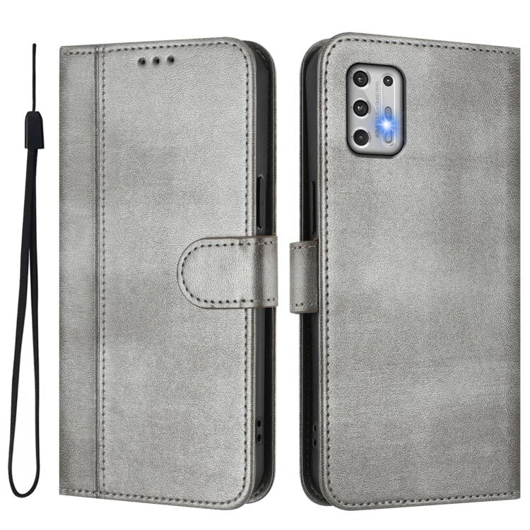 For Motorola Moto G Stylus 4G 2021 Line Splicing Buckle Retro Leather Phone Case